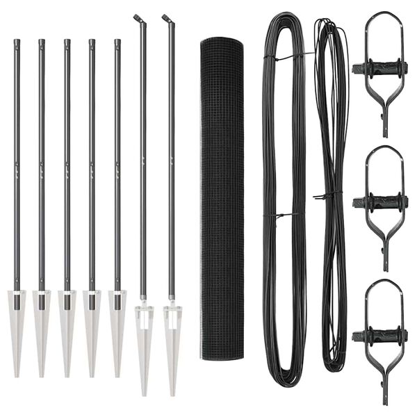 vidaXL Poste de Valla Gris 10 x 1,4 m (malla de 19 x 19 mm)