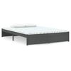 vidaXL Estructura de cama sin colch&oacute;n madera maciza gris 140x200 cm