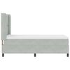 vidaXL Cama tipo Box Spring Gris Claro 90 x 200 cm Terciopelo