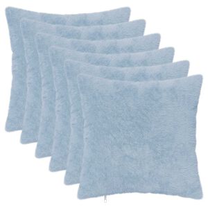 vidaXL Funda de almohada 6 uds. HEERLEN Azul Claro 30 x 30 cm