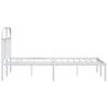 vidaXL Estructura cama sin colch&oacute;n con cabecero metal blanco 140x190cm