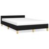 vidaXL Estructura de cama sin colch&oacute;n tela negro 120x200 cm