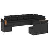 vidaXL Set de sof&aacute;s de jard&iacute;n 10 pzas cojines rat&aacute;n sint&eacute;tico negro