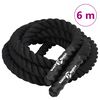 vidaXL Cuerda de batalla negra 6 m 4,5 kg poli&eacute;ster