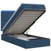 vidaXL Cama tipo otomana con colch&oacute;n y LED Azul 100 x 200 cm Tela