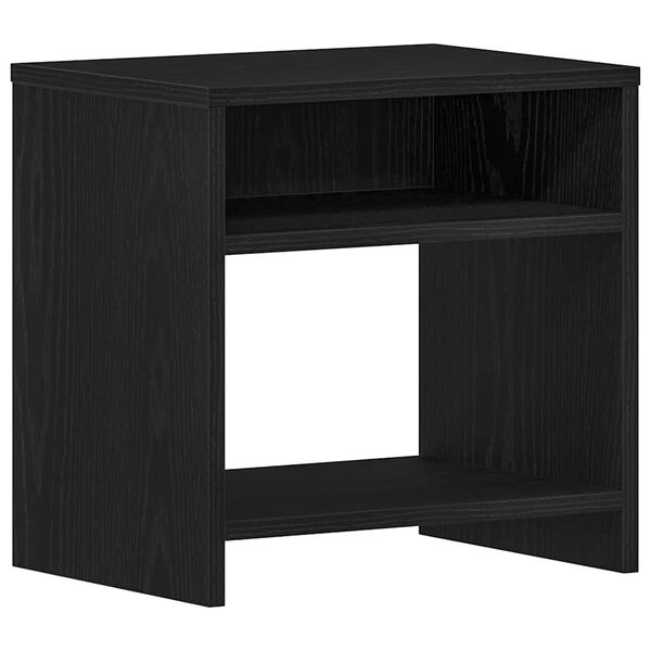 vidaXL Mesilla de noche roble negro 40x30x40 cm madera de ingeniería