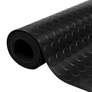 vidaXL Alfombra para el suelo Negro 1 x 2 m Goma
