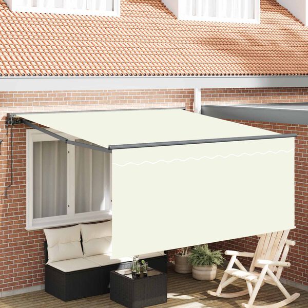 vidaXL Toldo Retr&aacute;ctil Crema 350 x 250 cm Poli&eacute;ster y Aluminio