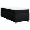 vidaXL Cama box spring con colch&oacute;n tela negro 90x190 cm