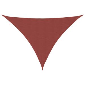 vidaXL Toldo de vela triangular tela Oxford terracota 3x4x4 m
