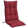 vidaXL Cojines de silla con respaldo alto 6 uds tela Oxford rojo tinto