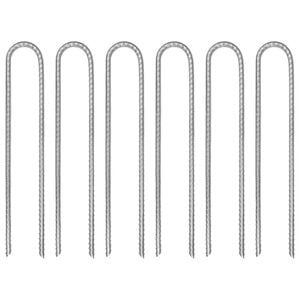 vidaXL Clavijas de tienda forma U 6 uds acero galvanizado 30 cm &Oslash;8,5 mm