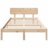 vidaXL Estructura de cama Natural 140 x 190 cm Madera de pino macizo
