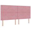 vidaXL Cabecero LED con tiras LED con cabecera Rosa 200 cm Terciopelo