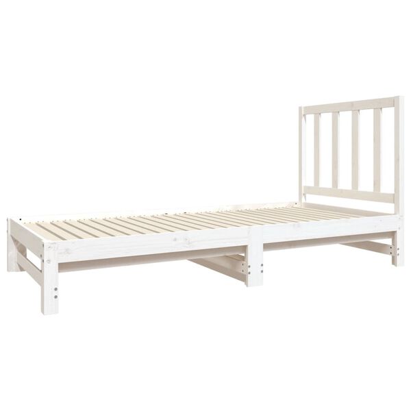 vidaXL Sof&aacute; cama extra&iacute;ble sin colch&oacute;n blanco 2x(90x190) cm