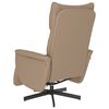 vidaXL Sill&oacute;n reclinable masaje reposapi&eacute;s cuero sint&eacute;tico capuchino