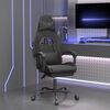 vidaXL Silla gaming con reposapi&eacute;s cuero sint&eacute;tico negro