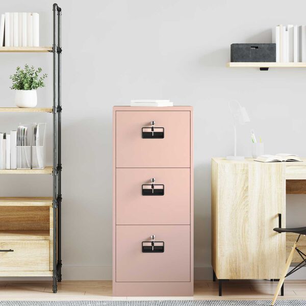 vidaXL Mueble archivador con caj&oacute;n Rosa 45,5 x 42 x 106,5 cm