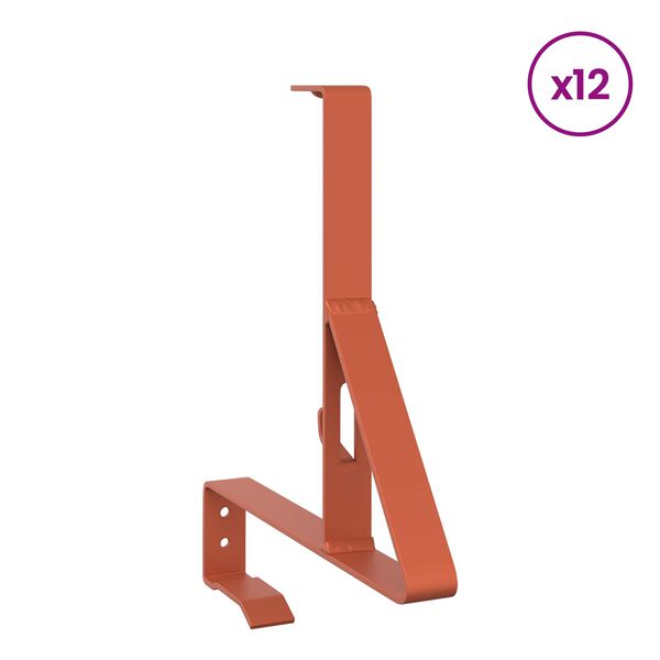 vidaXL Soporte para Guardia de Nieve 12 pcs Rojo 29,5 x 3 x 34,5 cm