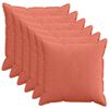 vidaXL Funda de almohada 6 uds. HOUTEN Rojo Naranja 80 x 80 cm pana