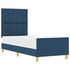 vidaXL Estructura de cama con cabecera Azul 80 x 200 cm tela