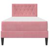 vidaXL Estructura de cama con colch&oacute;n Rosa 80 x 200 cm Terciopelo