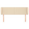 vidaXL Cabecero de tela color crema 147x23x78/88 cm