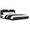 vidaXL Estructura de cama con cabecero Roble Negro 180 x 200 cm