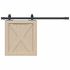 vidaXL Kit de puerta corredera de armario acero carbono 91 cm