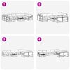 vidaXL Conjunto de sof&aacute;s de exterior con coj&iacute;n 10 pcs Natural y negro