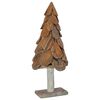 vidaXL &Aacute;rbol de Navidad Marr&oacute;n 91 cm Madera de teca maciza