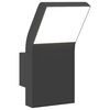 vidaXL L&aacute;mpara de pared LED de exterior aluminio fundido negro