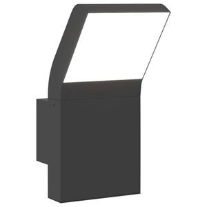 vidaXL L&aacute;mpara de pared LED de exterior aluminio fundido negro