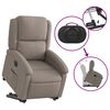 vidaXL Sill&oacute;n el&eacute;ctrico reclinable elevable de tela gris taupe