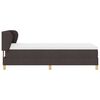 vidaXL Cama tipo Box Spring con colch&oacute;n Marr&oacute;n Oscuro 80 x 200 cm tela