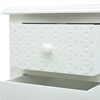 vidaXL Mesita de noche de MDF blanca 43x32x65 cm