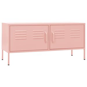 vidaXL Mueble para TV de acero rosa 105x35x50 cm