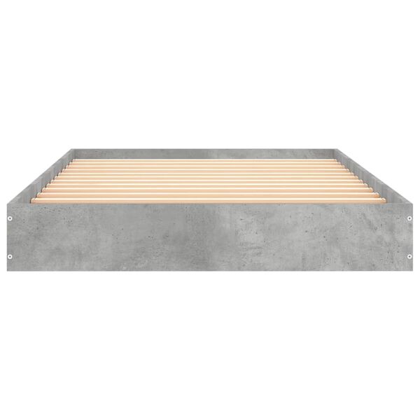 vidaXL Estructura de cama madera de ingenier&iacute;a gris hormig&oacute;n 100x200cm