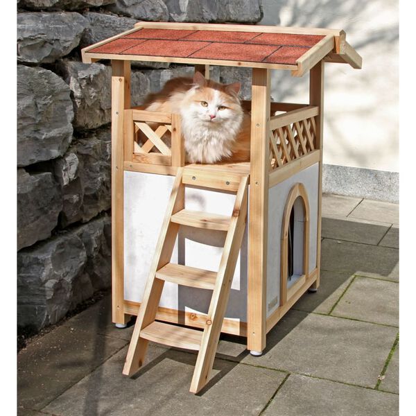 Kerbl Casa para gatos Tyrol Alpin marr&oacute;n claro 88x57x77 cm