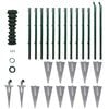 vidaXL Valla met&aacute;lica con estacas postes acero galvanizado 0,8x25 m