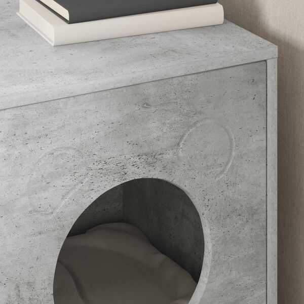 vidaXL Casa para Gatos Concreto 42,5 x 40 x 53 cm Madera de ingenier&iacute;a