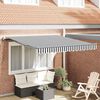 vidaXL Toldo retráctil automático gris antracita y blanco 300x250 cm