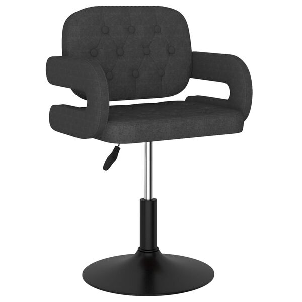 vidaXL Sillas de comedor giratorias 2 unidades tela gris oscuro