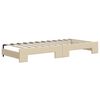vidaXL Sofá cama nido tela crema 80x200 cm