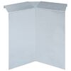 vidaXL Valla para caracoles de acero galvanizado 261x25 cm