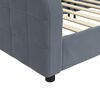 vidaXL Sof&aacute; cama terciopelo gris oscuro 90x190 cm