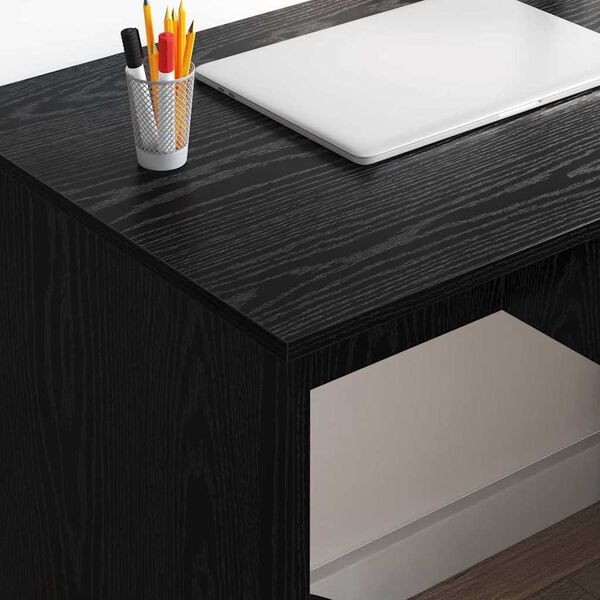 vidaXL Escritorio Roble Negro 90 x 49 x 75 cm Madera de ingenier&iacute;a