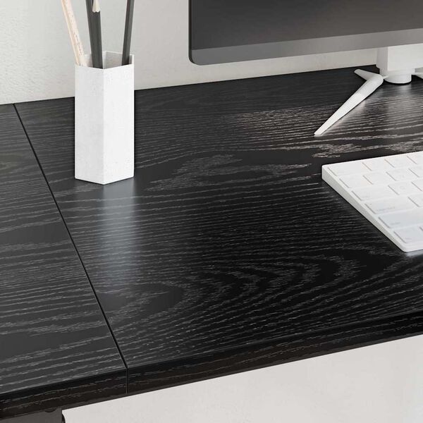 vidaXL Escritorio Roble Negro 120 x 50 x 75 cm Madera contrachapada