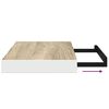 vidaXL Estante flotante de pared 4 uds MDF roble y blanco 40x23x3,8 cm