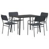 vidaXL Conjunto de comedor 5 uds. Antracita Acero